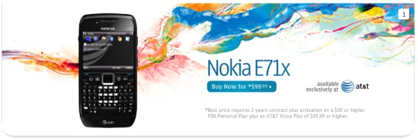 E71x homepage banner, Flash version