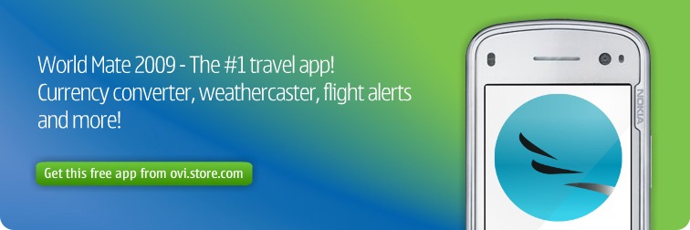 Ovi hero C: WorldMate 2009, a specific travel app